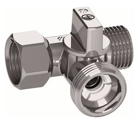 Шаровый трехпроходной вентиль Arco 3/4"х1/2"х1/2", латунь хромированная 233510 00049184