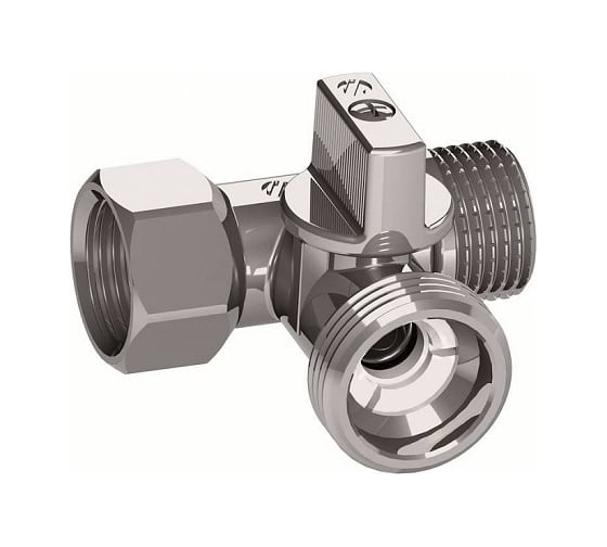 Шаровый трехпроходной вентиль Arco 3/4"х1/2"х1/2", латунь хромированная 233510 00049184 1