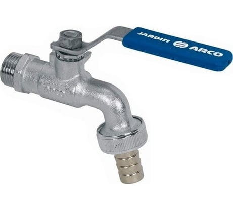 Садовый шаровый кран Arco рычаг 1/2"х3/4" - латунь хромированная 00063250