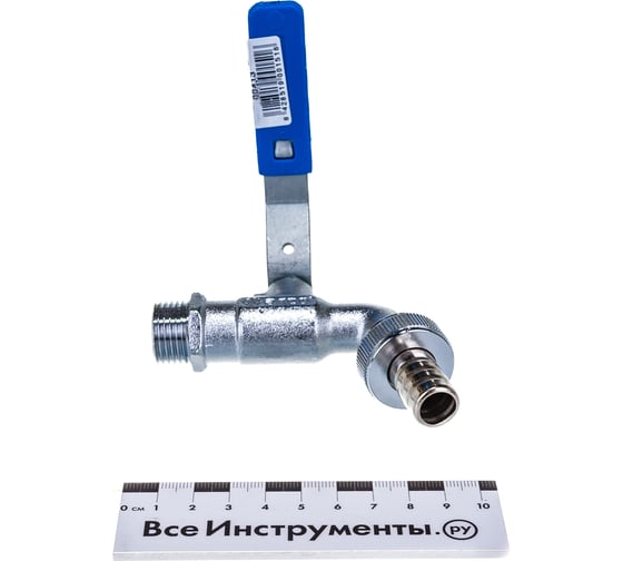 Садовый шаровый кран Arco рычаг 1/2"х3/4" - латунь хромированная 00063250