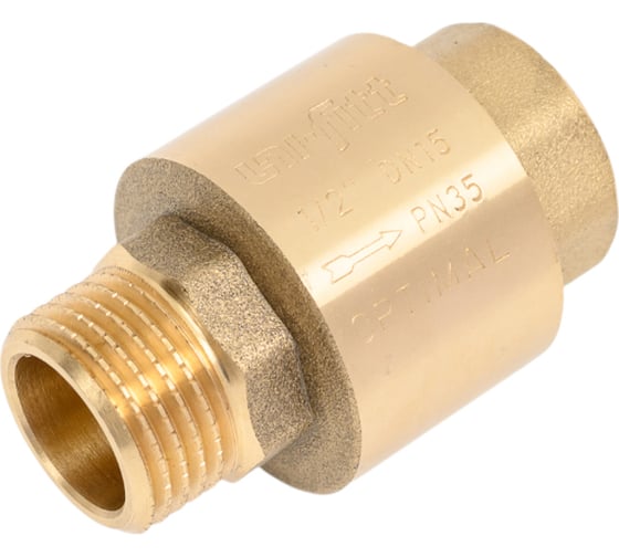 Клапан обратный Uni-Fitt OPTIMAL НВ 1/2" пружинный с металлическим затвором 224G2001 1