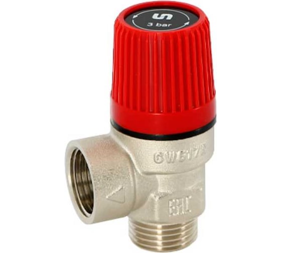 Клапан предохранительный Uni-Fitt НВ 1/2", 3 бар, никелированный 242N3020 1