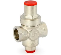 Редуктор давления никелированный Uni-Fitt MINI 1/2" В, 1-4 бар, PN16 с отверстием под радиальный манометр 1/4" 203N2140