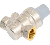 Редуктор давления мембранный никелированный Uni-Fitt 1/2" В, 1-6 бар, PN16 с отверстием под радиальный манометр 1/4" 206N2141