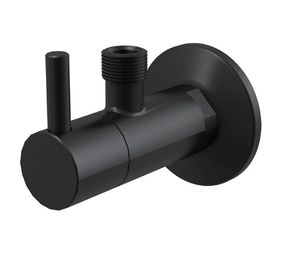 Угловой вентиль Alcadrain ARV001-BLACK с фильтром 1/2Мх3/8М, черный-мат 00047340 1