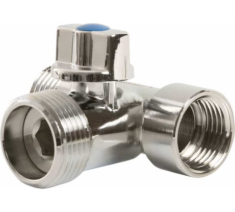 Кран 3-проходной шаровой VRT для стиральной машины 1/2''-3/4''-1/2'' вн/нар/нар 507294