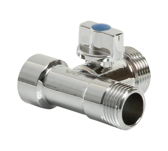 Кран 3-проходной шаровой VRT для стиральной машины 1/2''-3/4''-1/2'' вн/нар/нар 507294