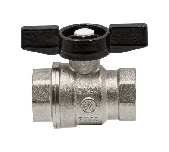 Кран шаровой VRT 3/4'' вн/вн бабочка 528897