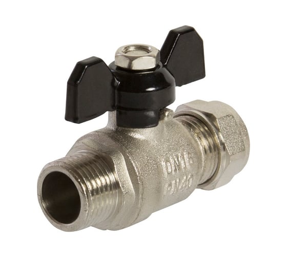 Кран шаровой для металлополимерной трубы VRT 1/2''х16. внутренняя/цанга, никель 528742