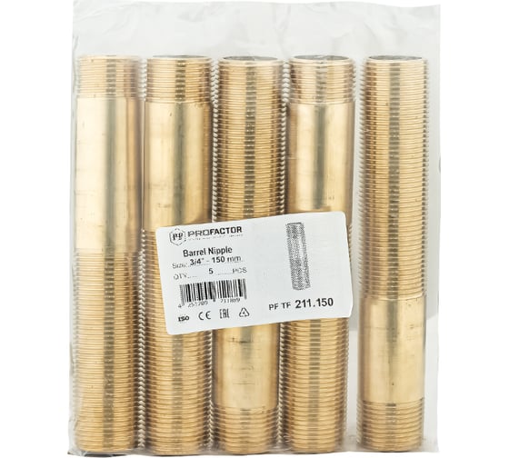 Сгон латунный PROFACTOR 3/4 х 150мм PF TF 211.150