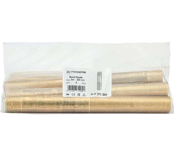 Сгон латунный PROFACTOR 3/4 х 200мм PF TF 211.200