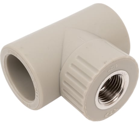 Тройник RTP PN25 комбинированный, внутренняя резьба D32х1/2 мм, серая 10990