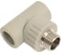 Тройник RTP PN25 комбинированный, наружная резьба D20х1/2", серая 10995 1