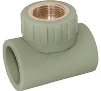 Тройник RTP комбинированный, внутренняя резьба PN25 D25х1/2", серая 10987