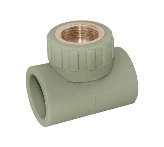 Тройник RTP комбинированный, внутренняя резьба PN25 D25х1/2", серая 10987 1