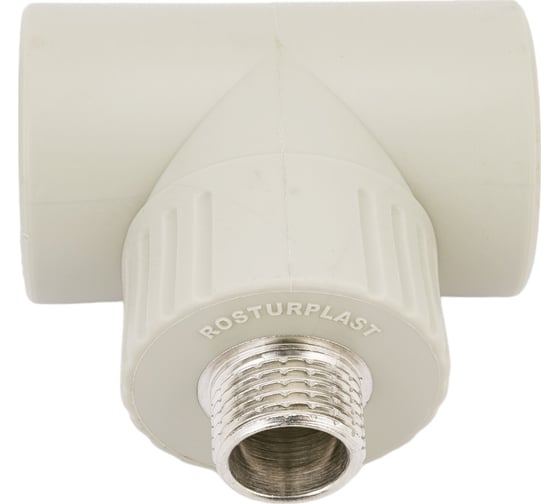 Тройник RTP комбинированный, наружная резьба PN25 D32х1/2", серая 11000