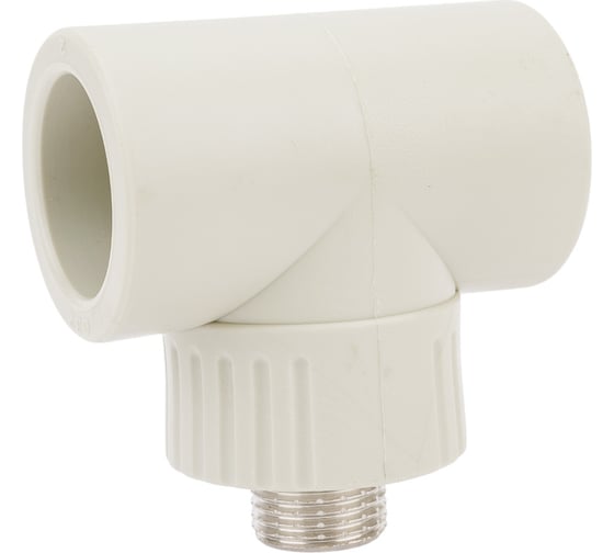 Тройник RTP комбинированный, наружная резьба PN25 D32х1/2", серая 11000