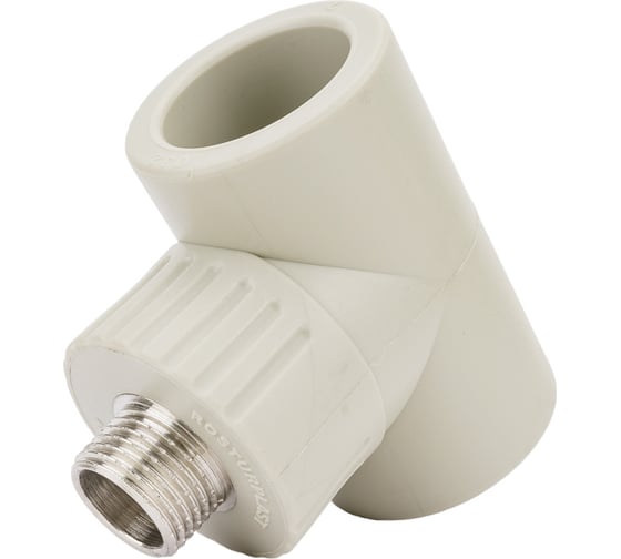 Тройник RTP комбинированный, наружная резьба PN25 D32х1/2", серая 11000