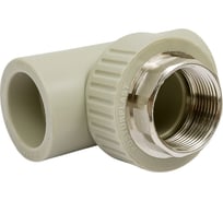 Тройник RTP комбинированный, внутренняя резьба PN25 D40х1 1/4", под ключ, серая 10992