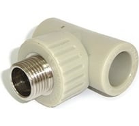 Тройник RTP PN25 комбинированный, наружная резьба D25х1/2 мм, серая 10997