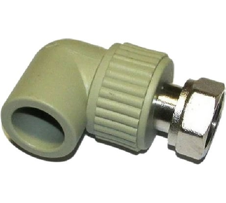 Угольник RTP с накидной гайкой на металлическом штуцере, серая, D25х1 мм 15832