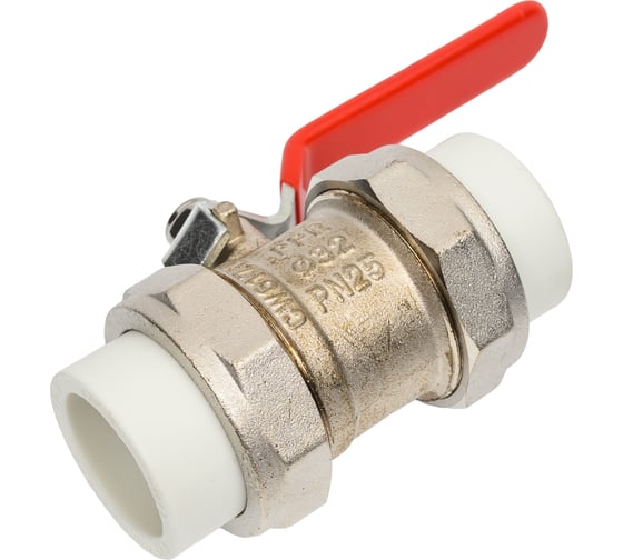 Кран латунный VALTEC с PPR муфтами, 32 мм VTp.745.0.032