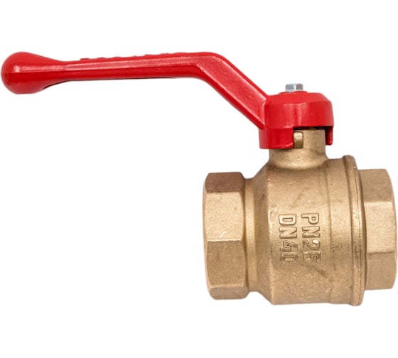 Кран шаровой Valfex N/P59 БИРКА для ВОДЫ 1 1/2" ВР/ВР ручка-рычаг, латунный 11Б27фт1М (8/2) VF.214.LR1.112.N/P59.Bir