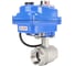 Кран шаровой DN.ru КШМП.316.230-ISO Ду32 Ру63 с электроприводом 003 blue 220В D160-12709 2