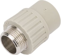 Муфта RTP PN25 комбинированная, наружная резьба, D25х3/4 мм, серая 10945