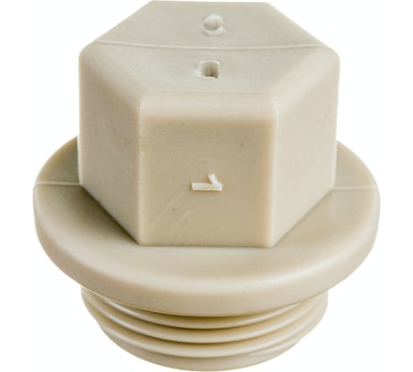 Заглушка пробка RTP PN25 с резьбой 3/4, серая 10916