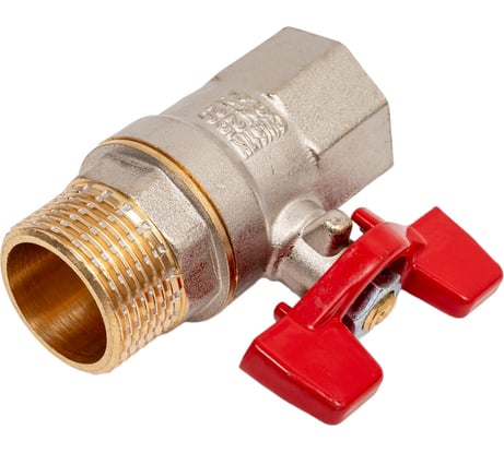 Кран шаровой RTP латунный, вн/нар., PN 25, ручка бабочка G 3/4 34893