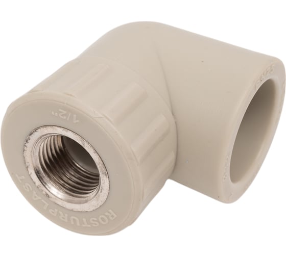 Угольник RTP PN25 комбинированный, внутренняя резьба, D32х1/2 мм, серая 11043 1