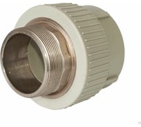 Муфта RTP PN25 комбинированная, наружная резьба, D40х1 1/4 мм под ключ, серая 15909