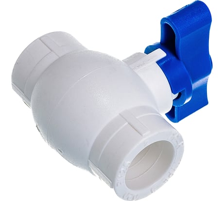 Кран шаровой RTP бабочка, синий, D20 мм 14617