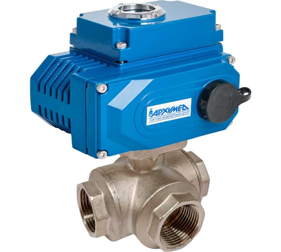 Кран шаровой Архимед L-порт, ENOLGAS BALL-O-MATIC, с электроприводом AE1071L-015.380-50 1