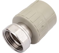 Муфта RTP с накидной гайкой на металлическом штуцере, внутренняя резьба, D25х1 мм, серая 15826