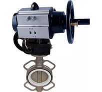 Дисковый затвор DN.ru WCB-316L-VITON Ду150 Ру16, ручной дублёр D050-21645