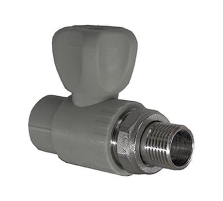 Кран шаровой для радиатора RTP D20х1/2 мм., прямой, серая 27903