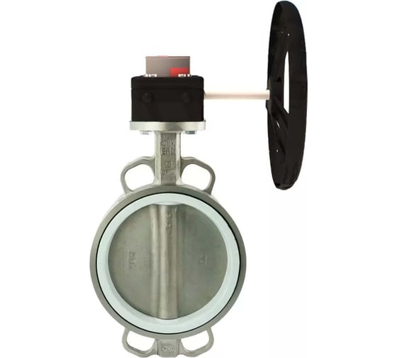 Затвор DN.ru 316L-316L-PTFE Ду40 Ру16 с редуктором HGB-1 D050-12133 1