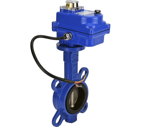 Затвор DN.ru GGG50-316L-EPDM Ду50 Ру16 с электроприводом 003 blue 12В D050-11950