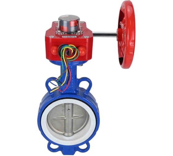 Затвор DN.ru WCB-316L-PTFE Ду100 Ру16 с редуктором HGBF-1 D050-12187