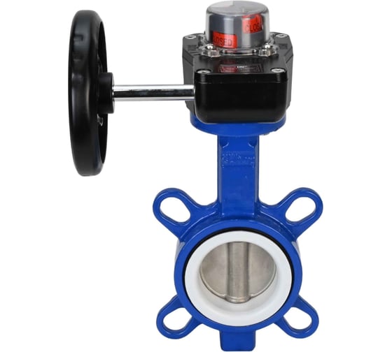 Затвор DN.ru WCB-316L-PTFE Ду150 Ру16 с редуктором HGB-2 D050-12149