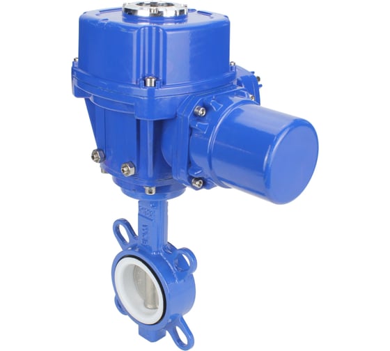 Затвор DN.ru WCB-316L-PTFE Ду200 Ру16 с электроприводом QT-W (M)-060 220В D050-12686