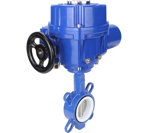 Затвор DN.ru WCB-316L-PTFE Ду200 Ру16 с электроприводом QT-W (M)-060 380В D050-12696