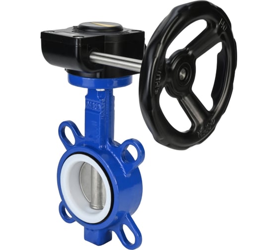 Затвор DN.ru WCB-316L-PTFE Ду40 Ру16 с редуктором HAM-1 D050-12103