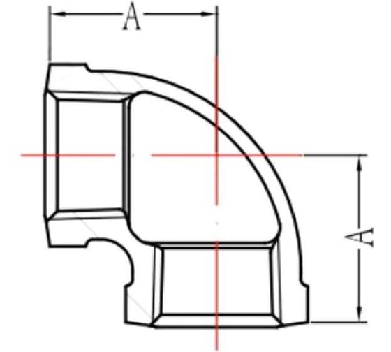 Колено AV Engineering 1 1/2" вн., чугун черный AVEC401000112
