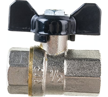 Кран шаровой RTP латунный, вн/вн., PN 40, бабочка, G 1/2 34883