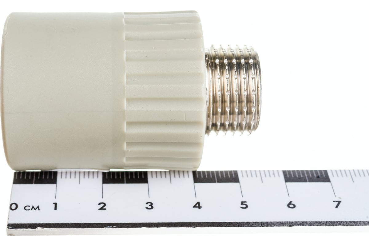 Муфта RTP PN25 комбинированная, наружная резьба, D25х1/2 мм, серая ...