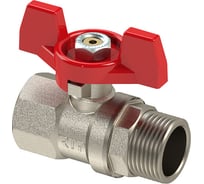 Кран шаровой RTP латунный, с американкой. бабочка, G 1 34872