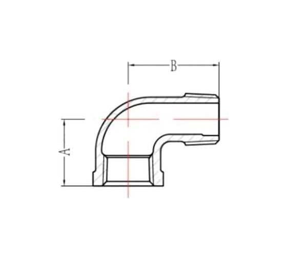 Колено AV Engineering 3/4" вн.-нар., чугун черный AVEC411000034